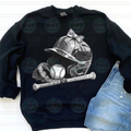Black/White Softball Tee
