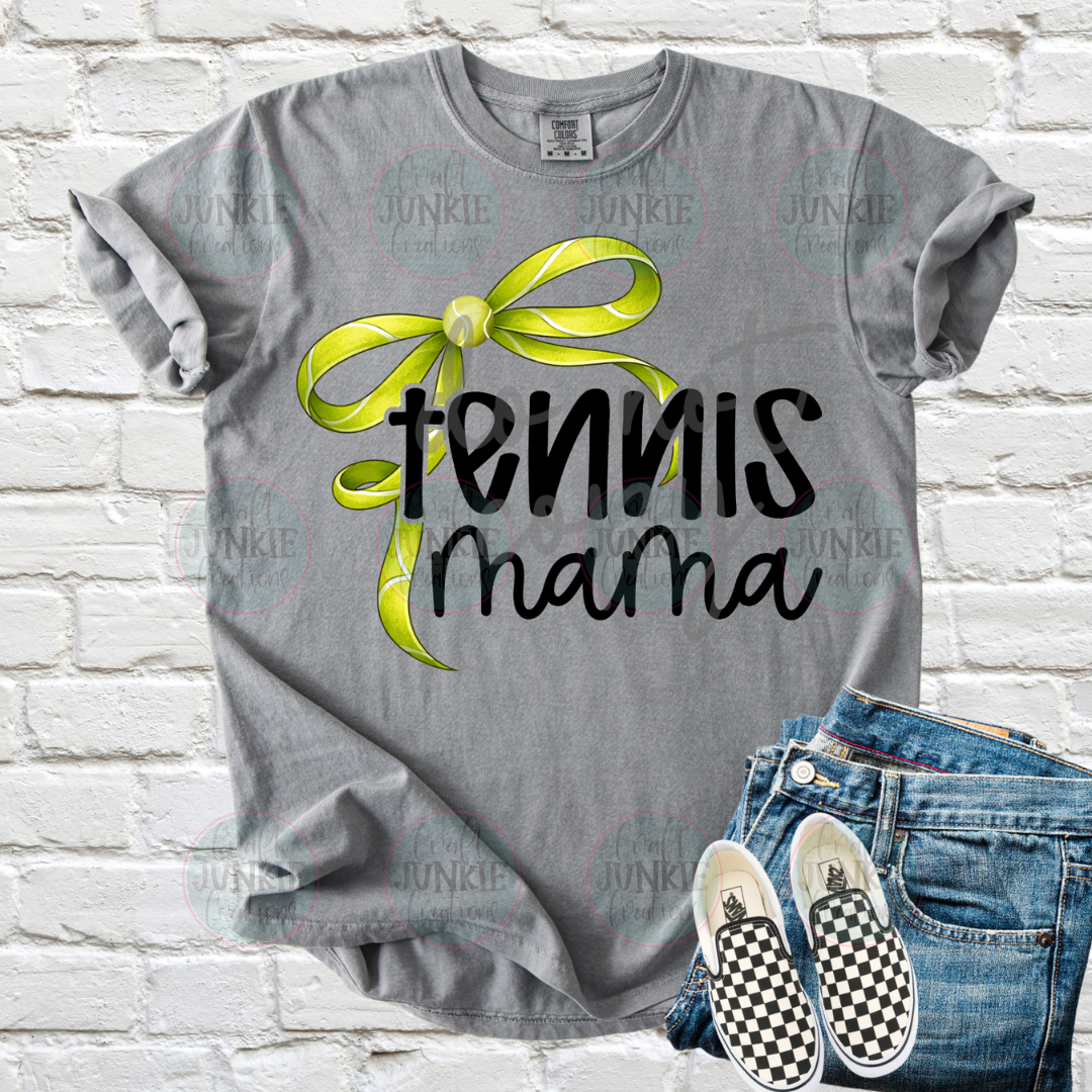 Tennis mama long bow Tee