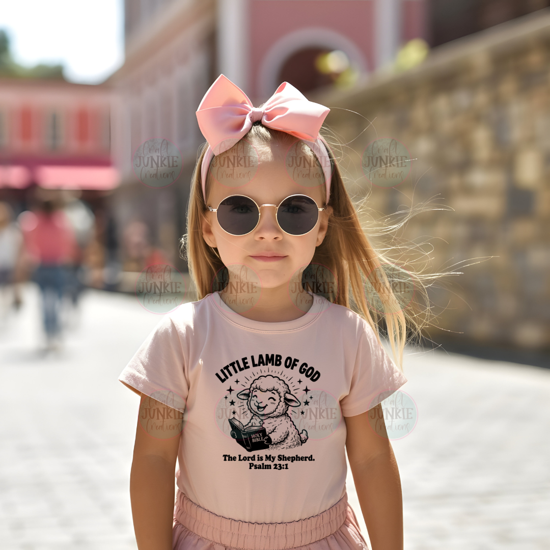 Little lamb of God kids Tee