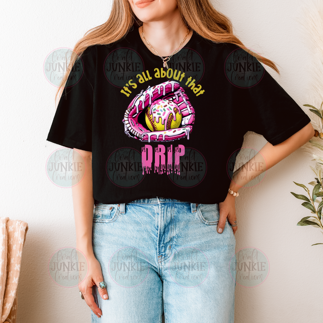 Softball drip Tee