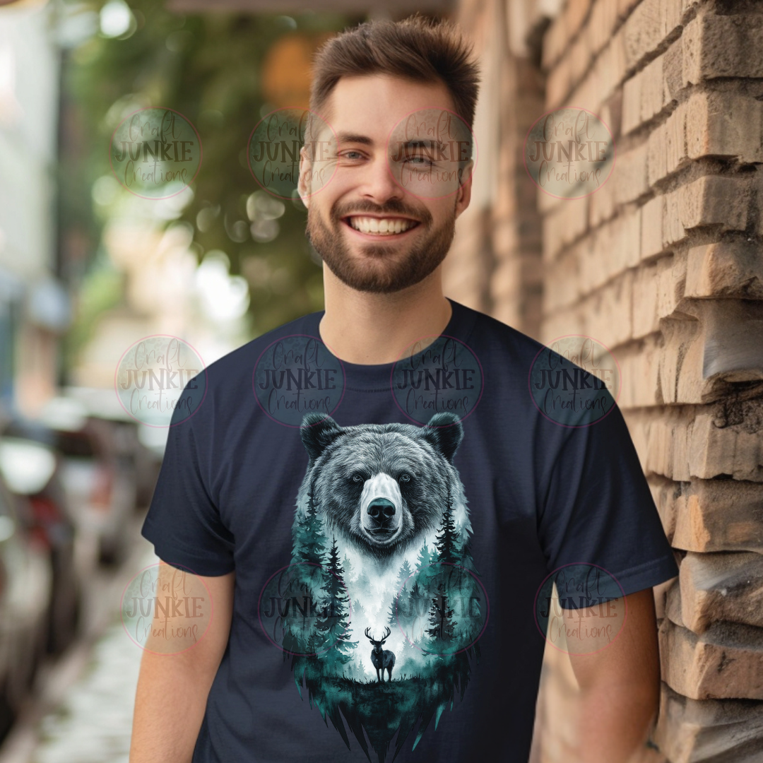 Bear & Deer wildlife Tee