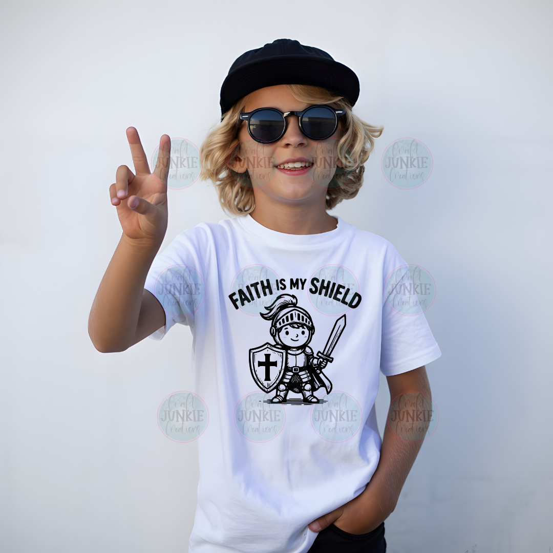 Faith is my shield kids Tee