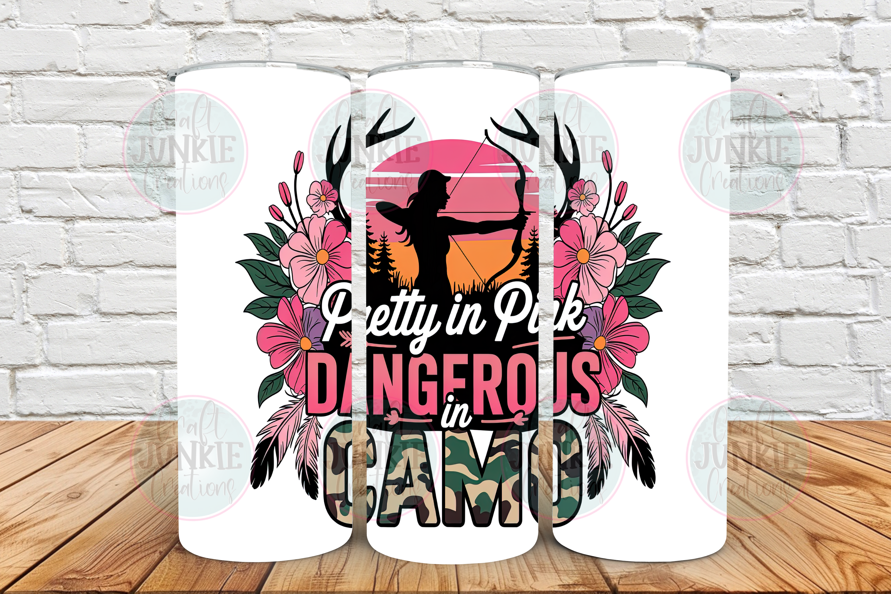 Pretty in pink dangerous in camo 20 oz Tumbler