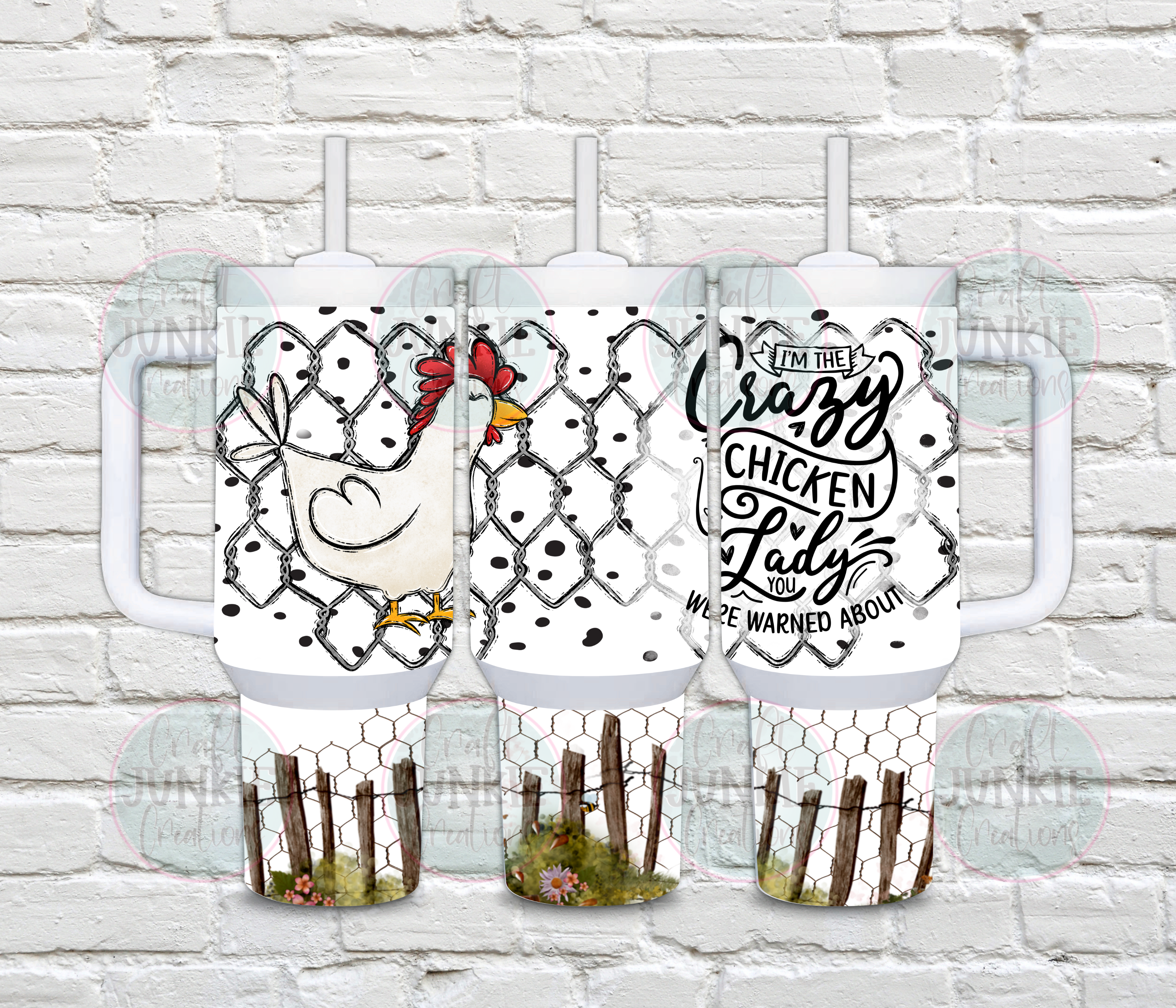 Crazy chicken lady 40 oz Tumbler