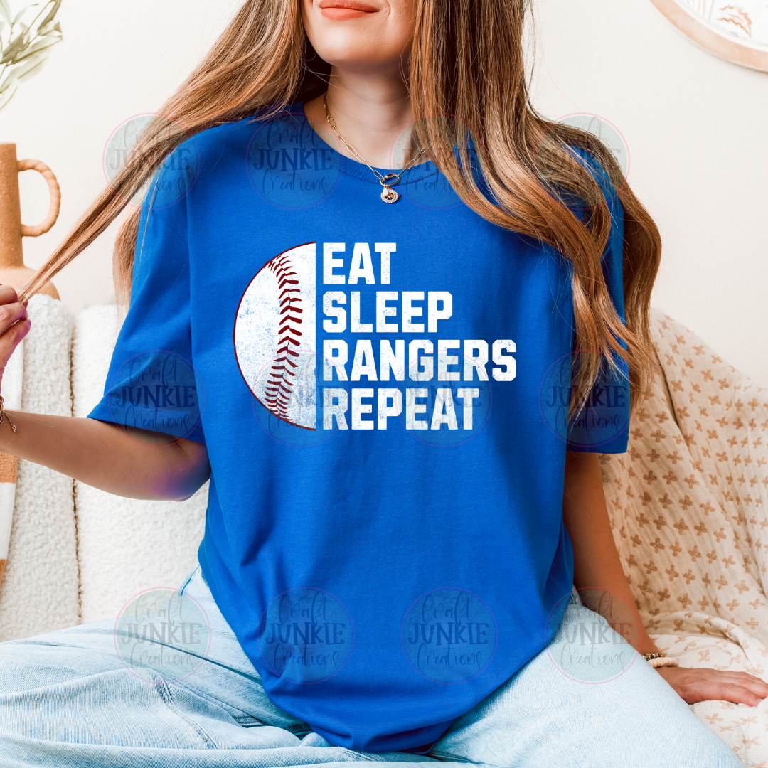 Eat Sleep Rangers Repeat Tee