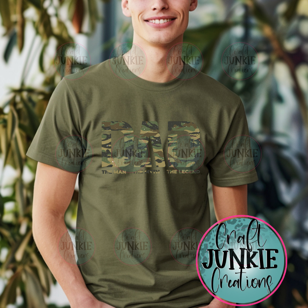 Dad man myth legend camo Tee