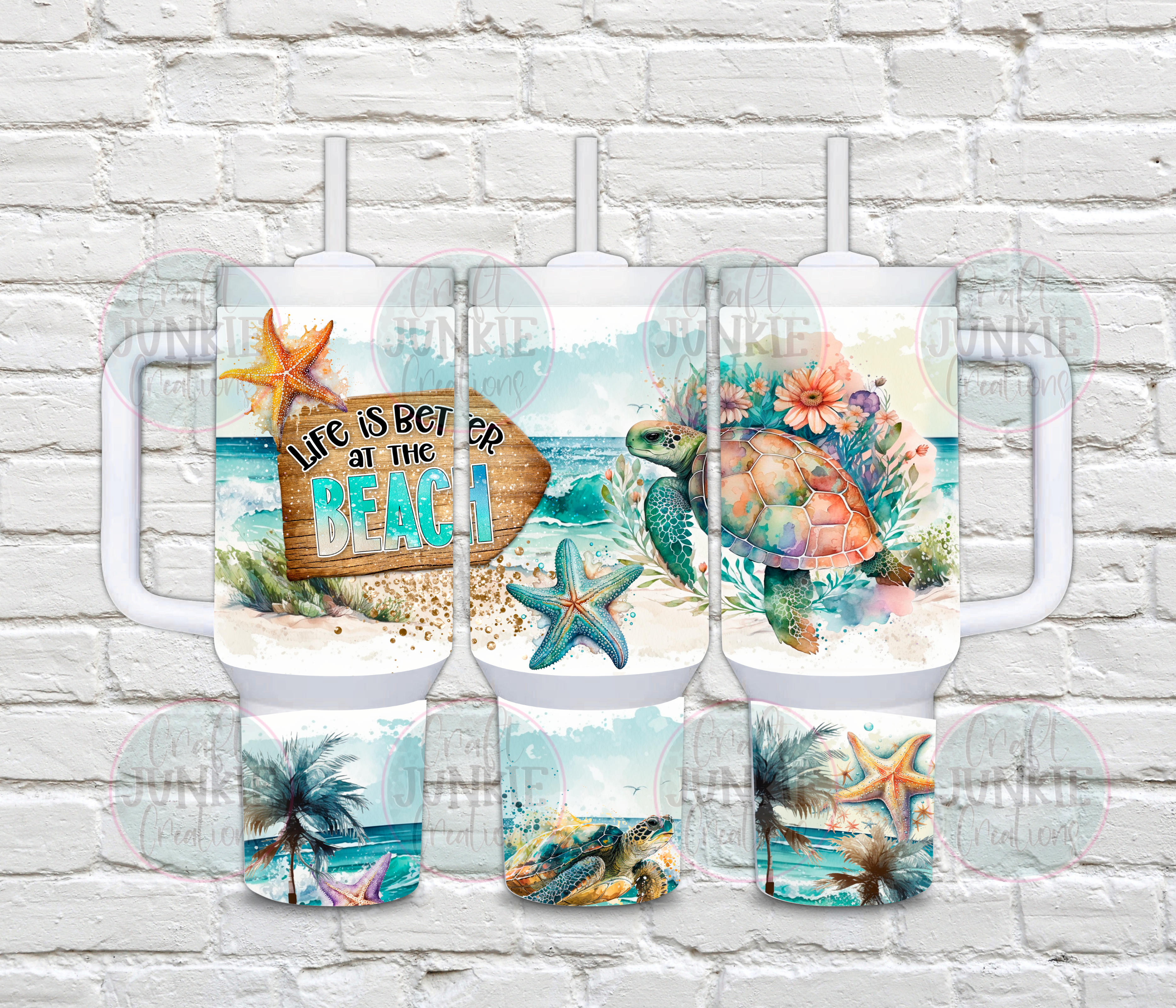 Life is better at the beach 40 oz Tumbler