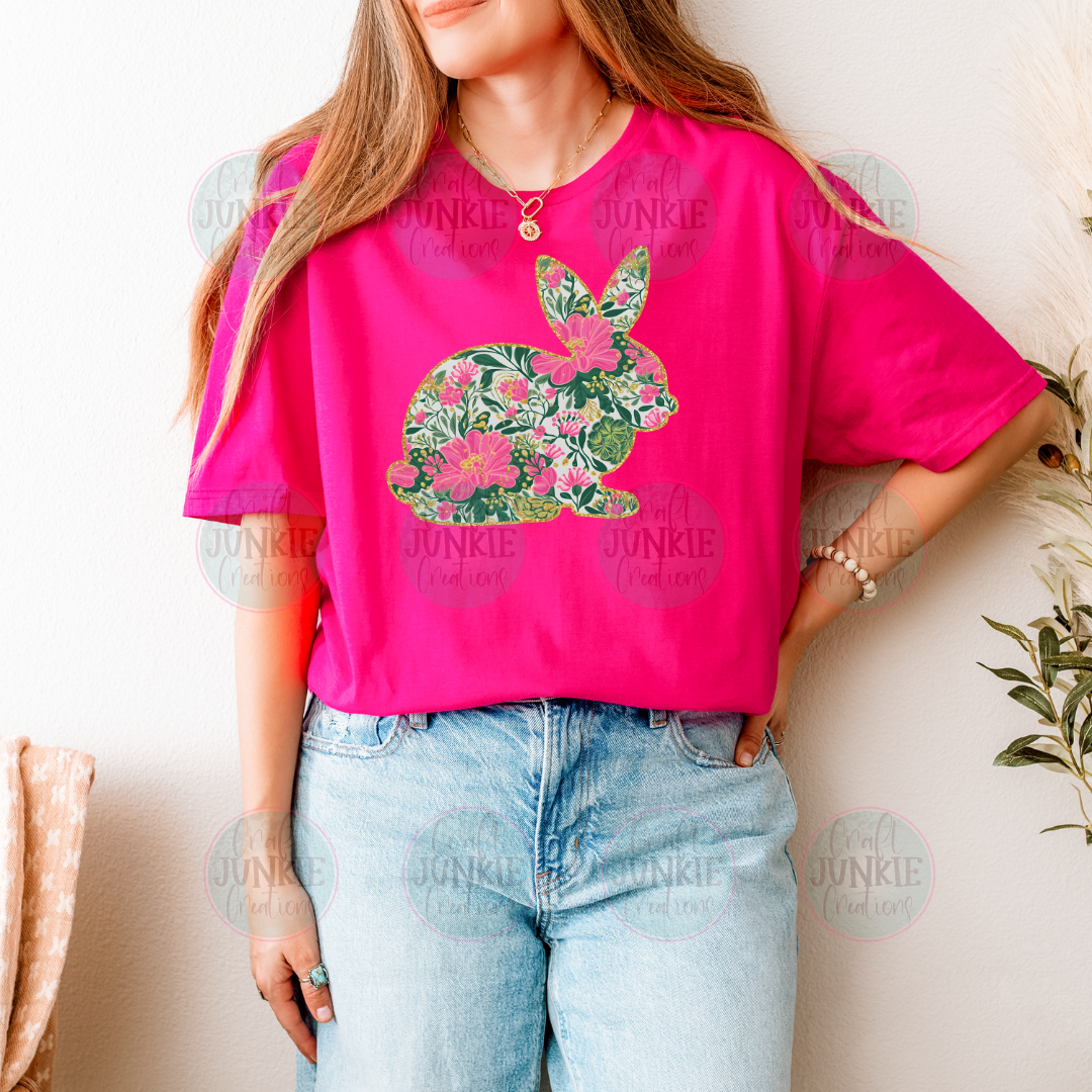 Floral Bunny Tee