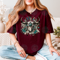 Cow skull feathers Tee