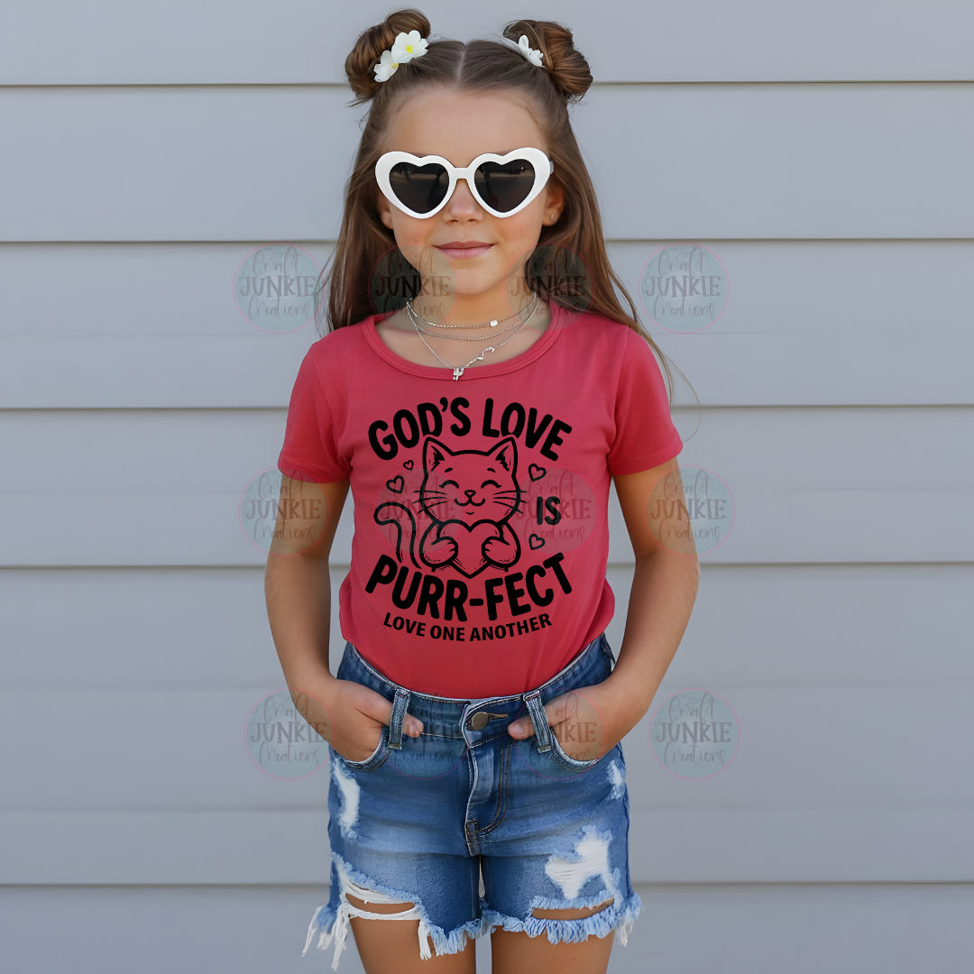 God's love is purr-fect kids Tee