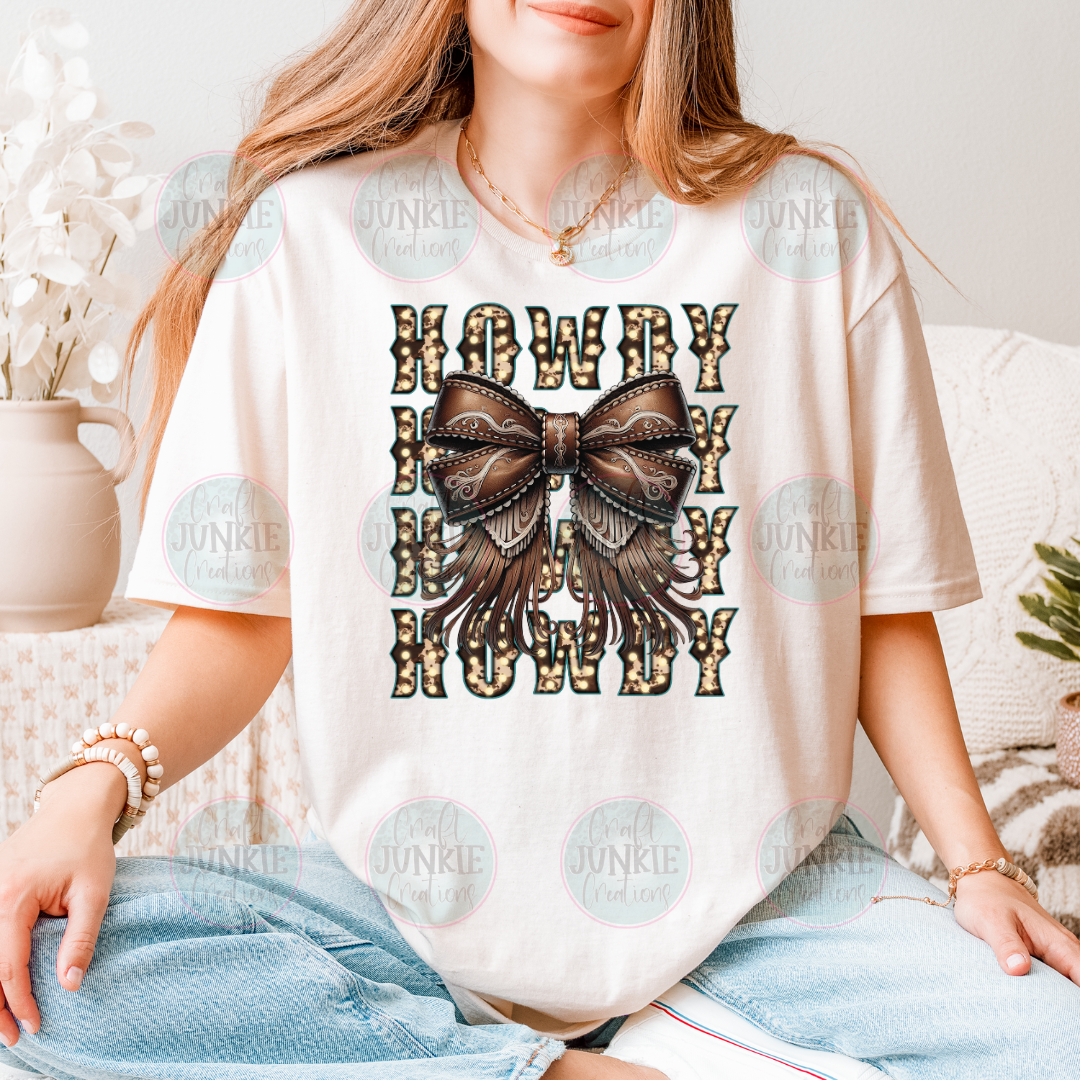 Howdy western bow Tee