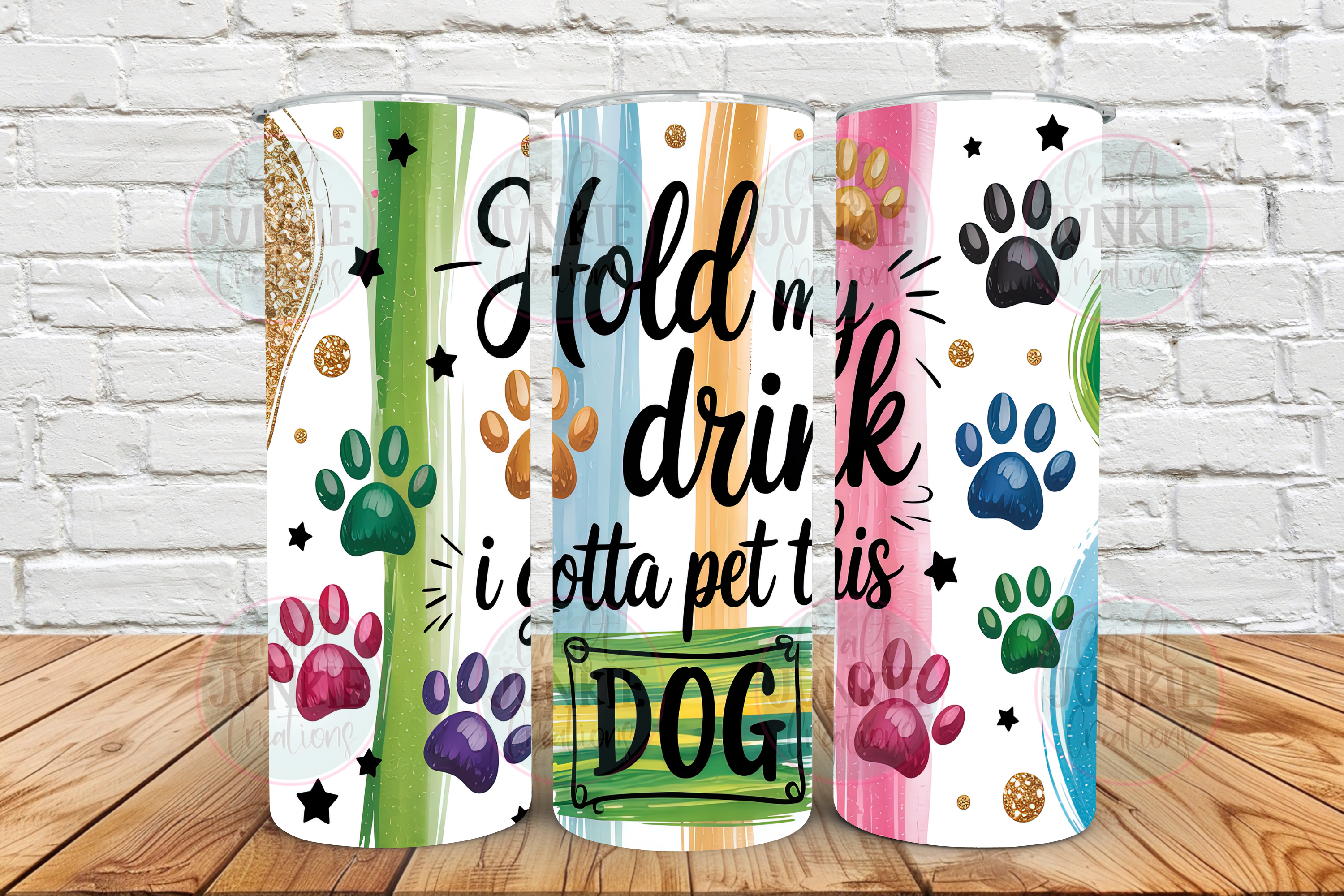 Hold my drink I gotta pet this dog 20 oz Tumbler