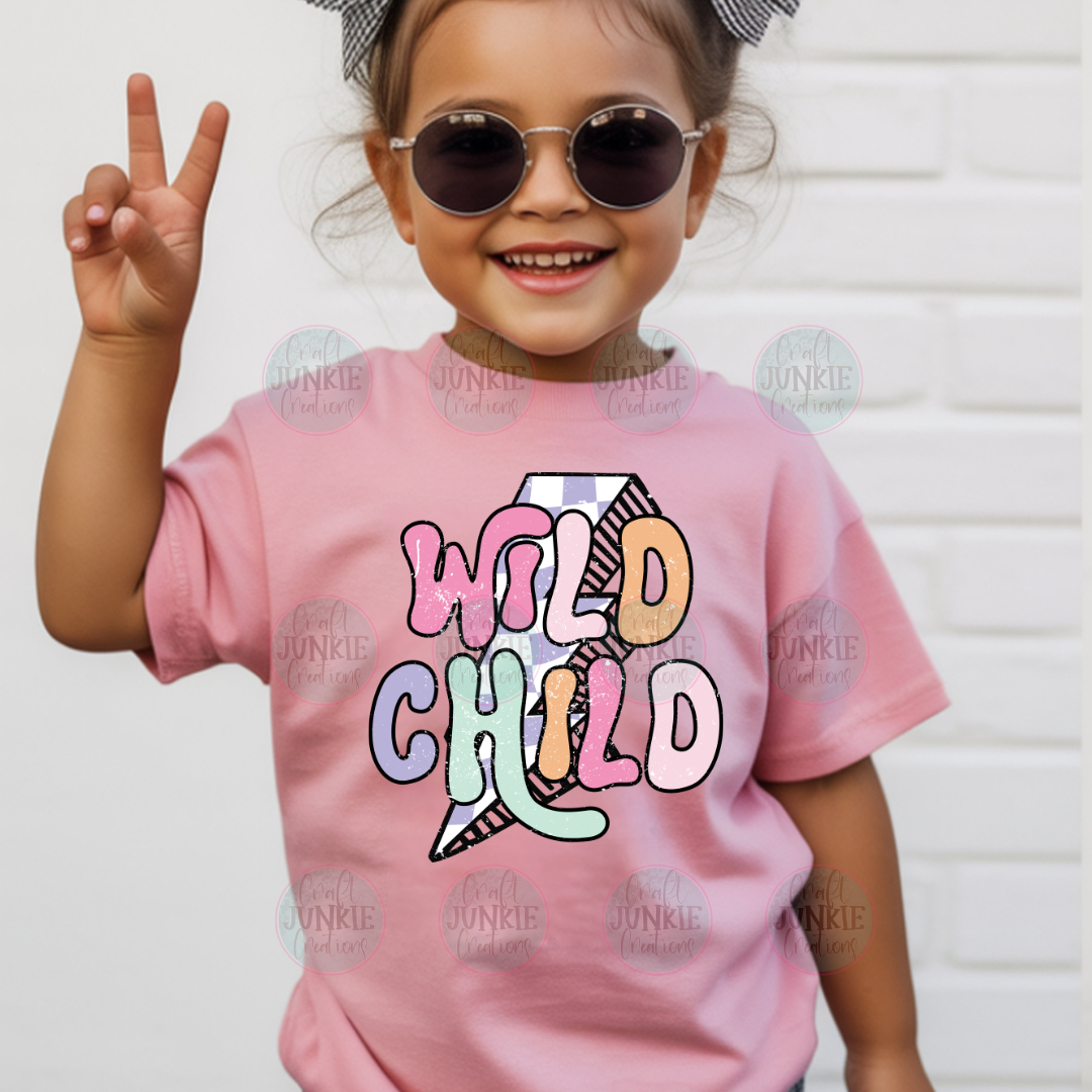Wild child pastels kids Tee