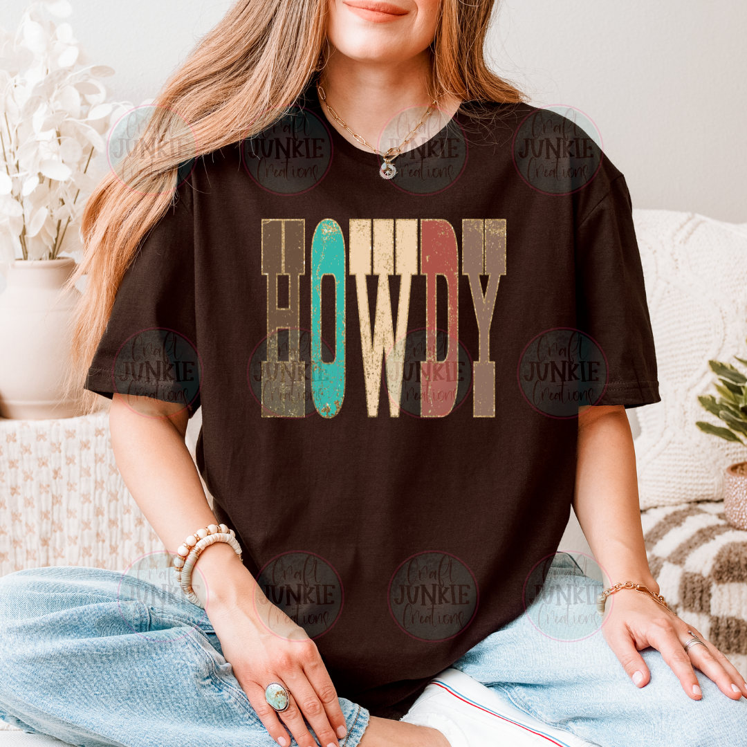 Howdy distressed Tee