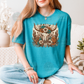 Floral cow skull Tee