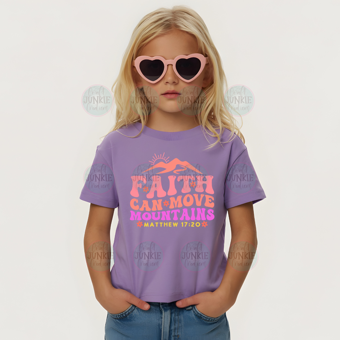 Faith can move mountains kids Tee