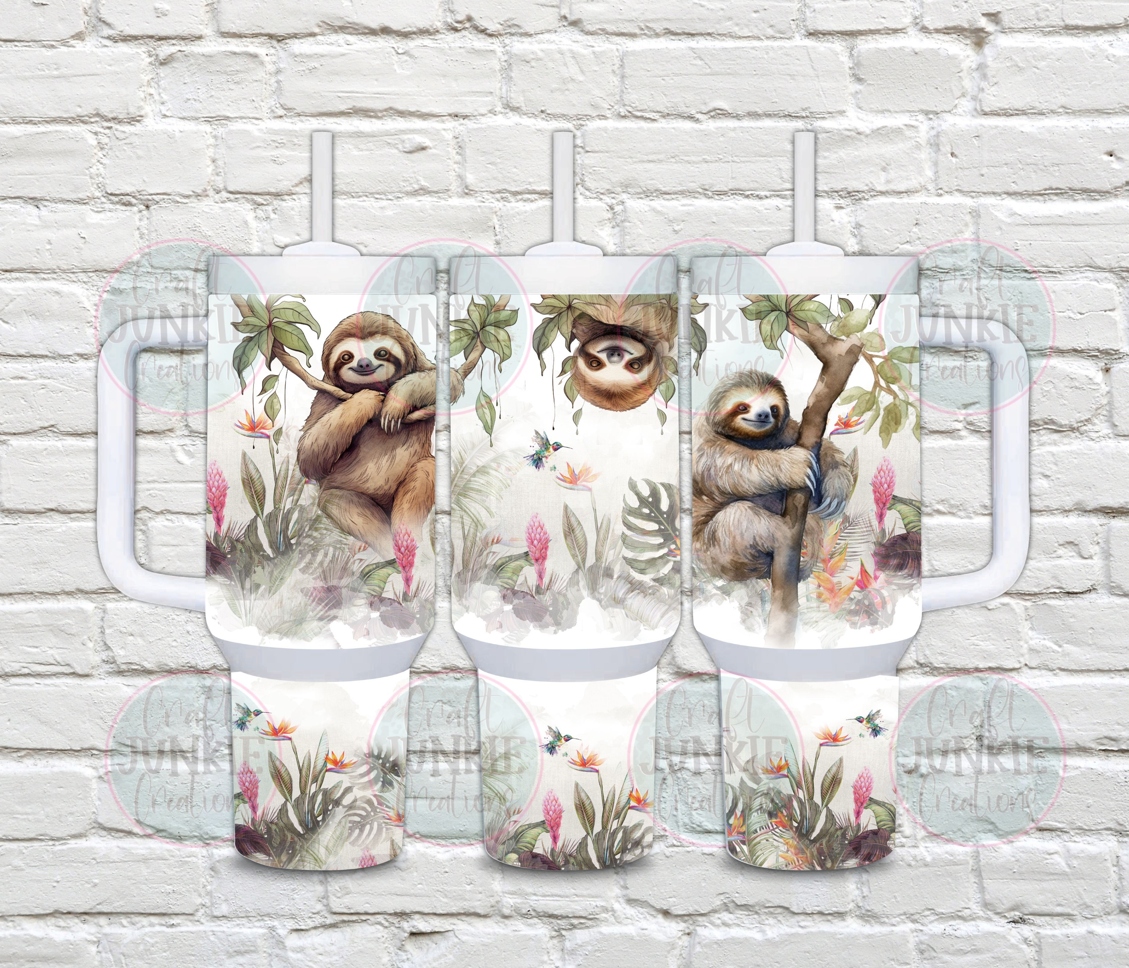 Hanging around Sloth 40 oz Tumbler