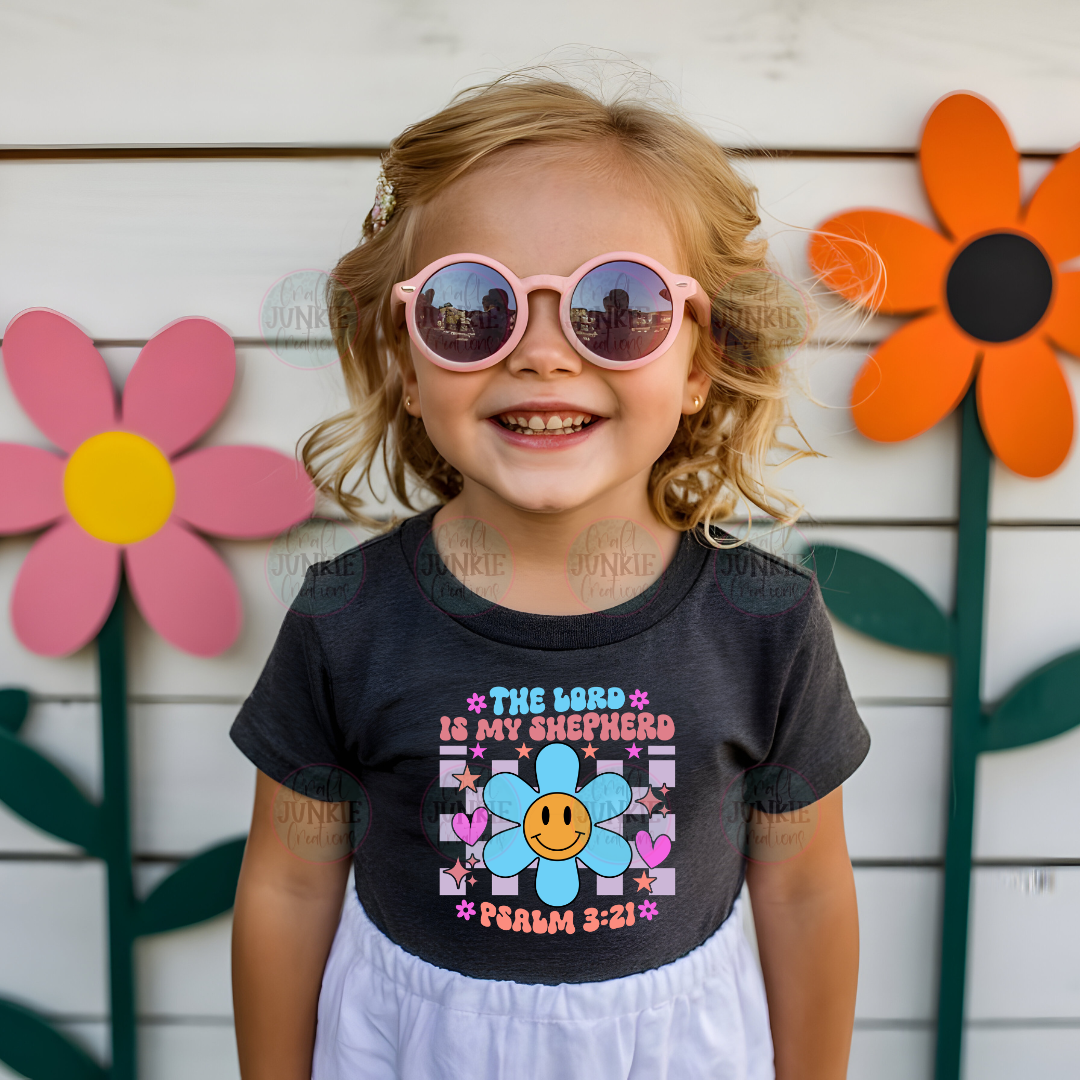 The Lord is my shepherd flower kids Tee