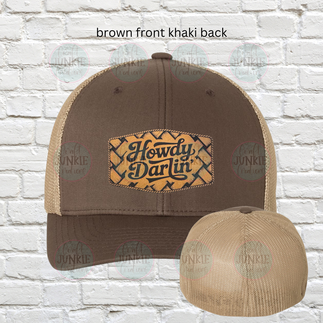 Howdy Darlin' Brown patch Flexfit 6511