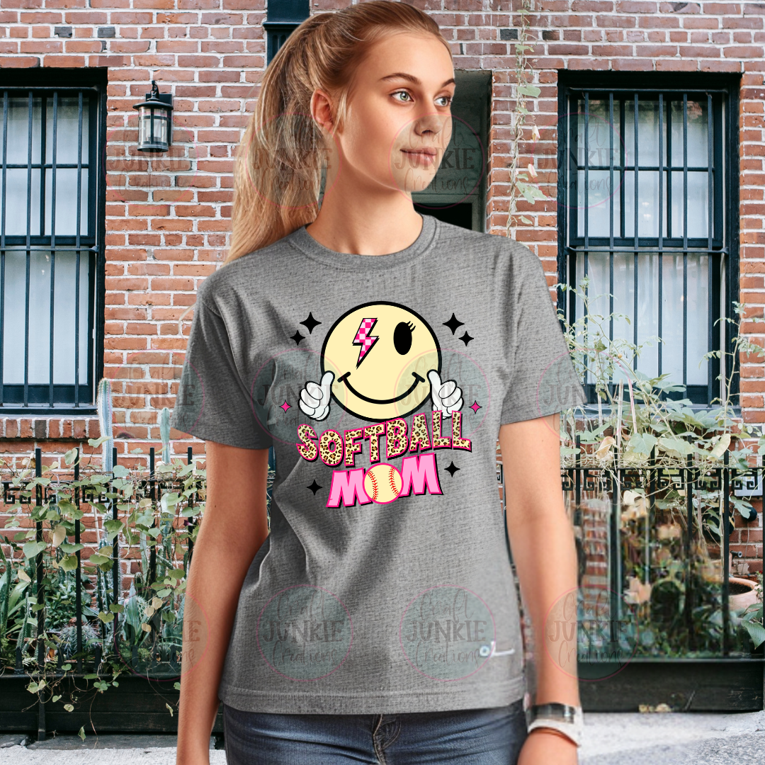 Softball Mom Smile Tee