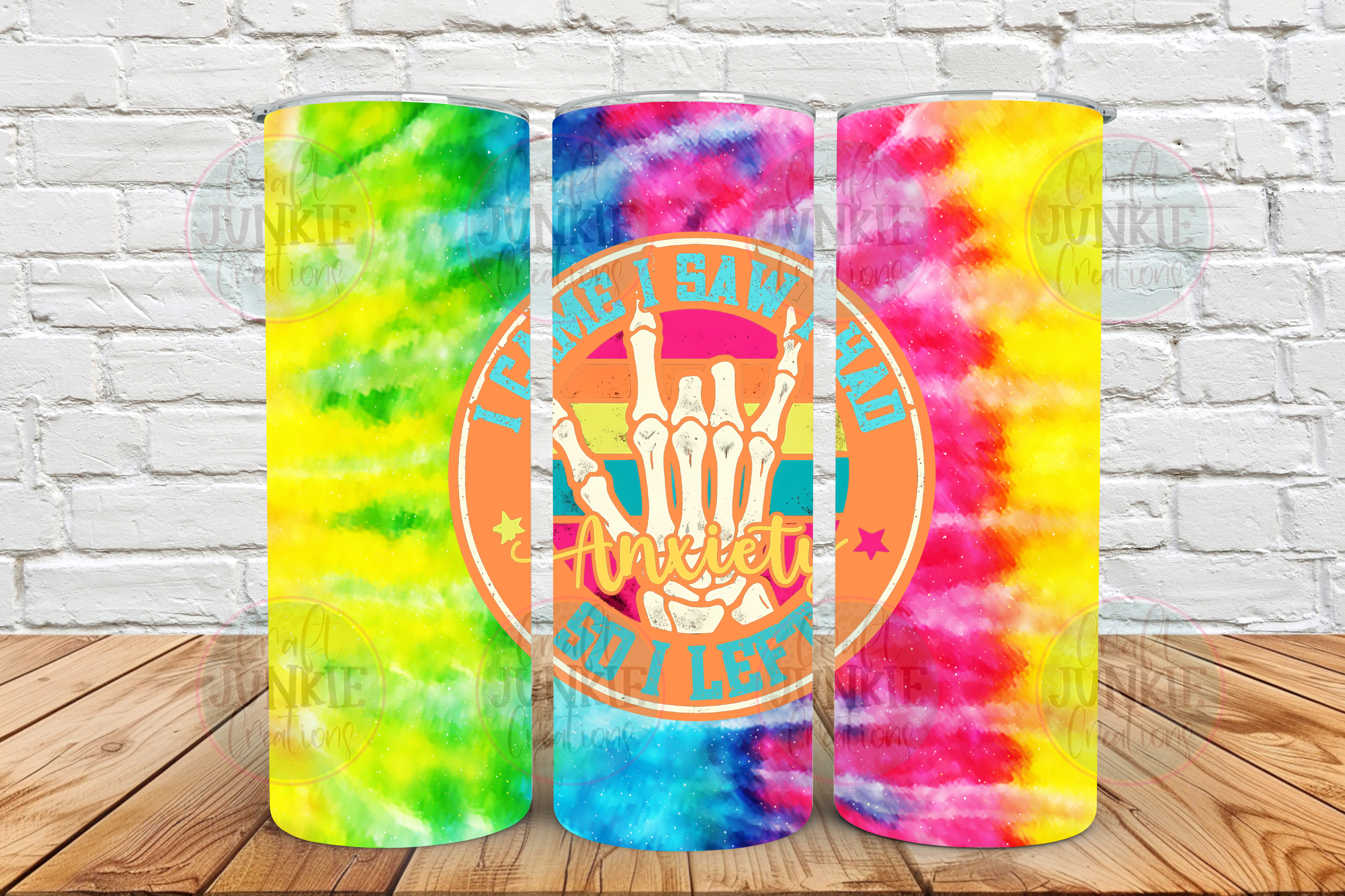 Anxiety tie dyed 20 oz Tumbler