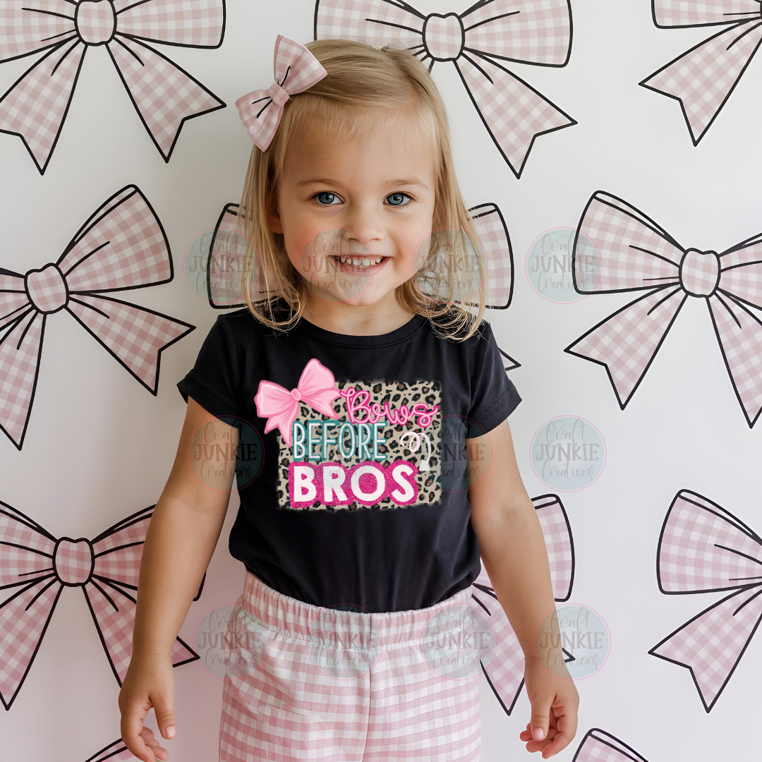 Bows before bros kids Tee