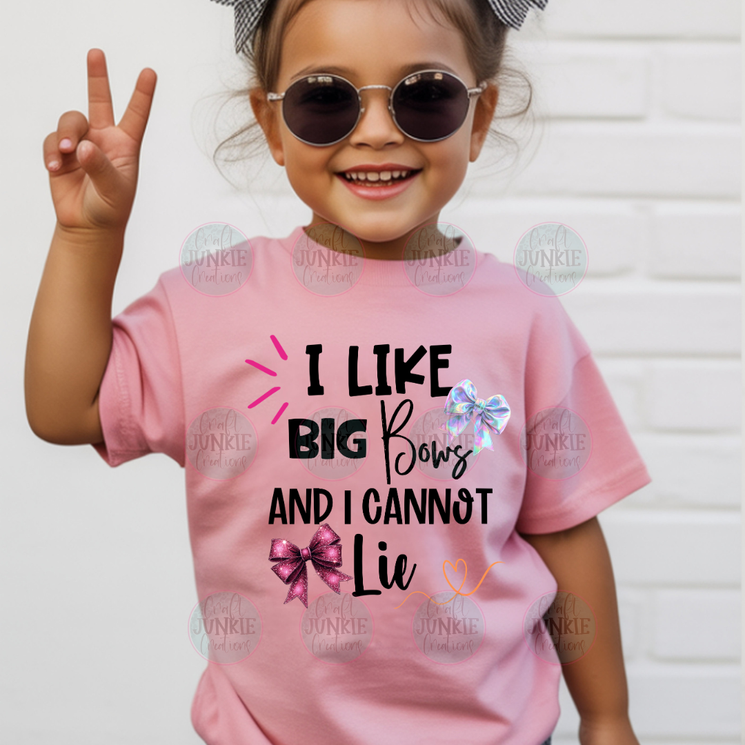 I like big bows kids Tee