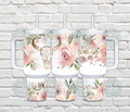 Cow skull soft pink floral 40 oz Tumbler