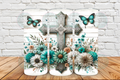 Floral butterflies Cross 20 oz Tumbler