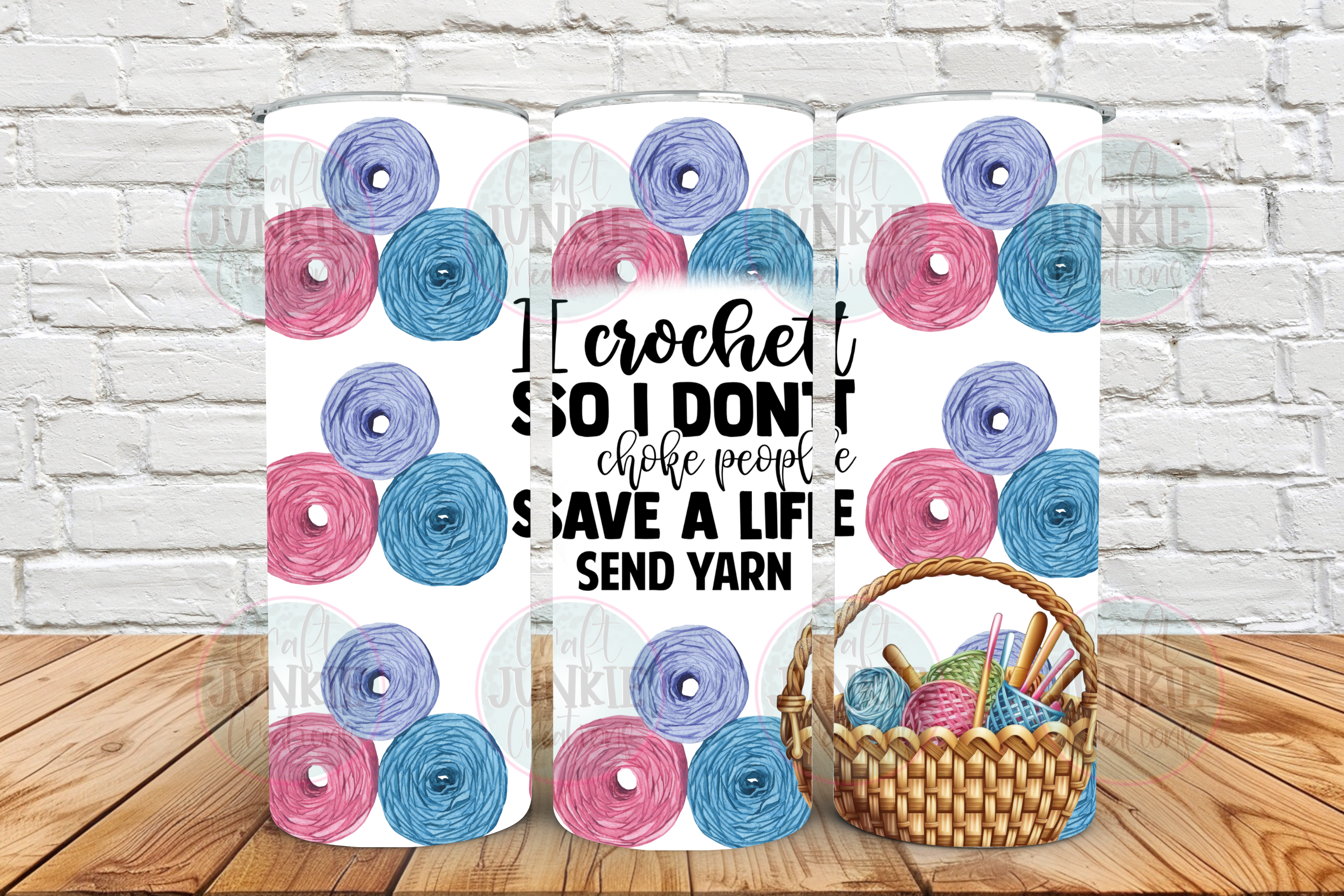 Crochet 20 oz Tumbler