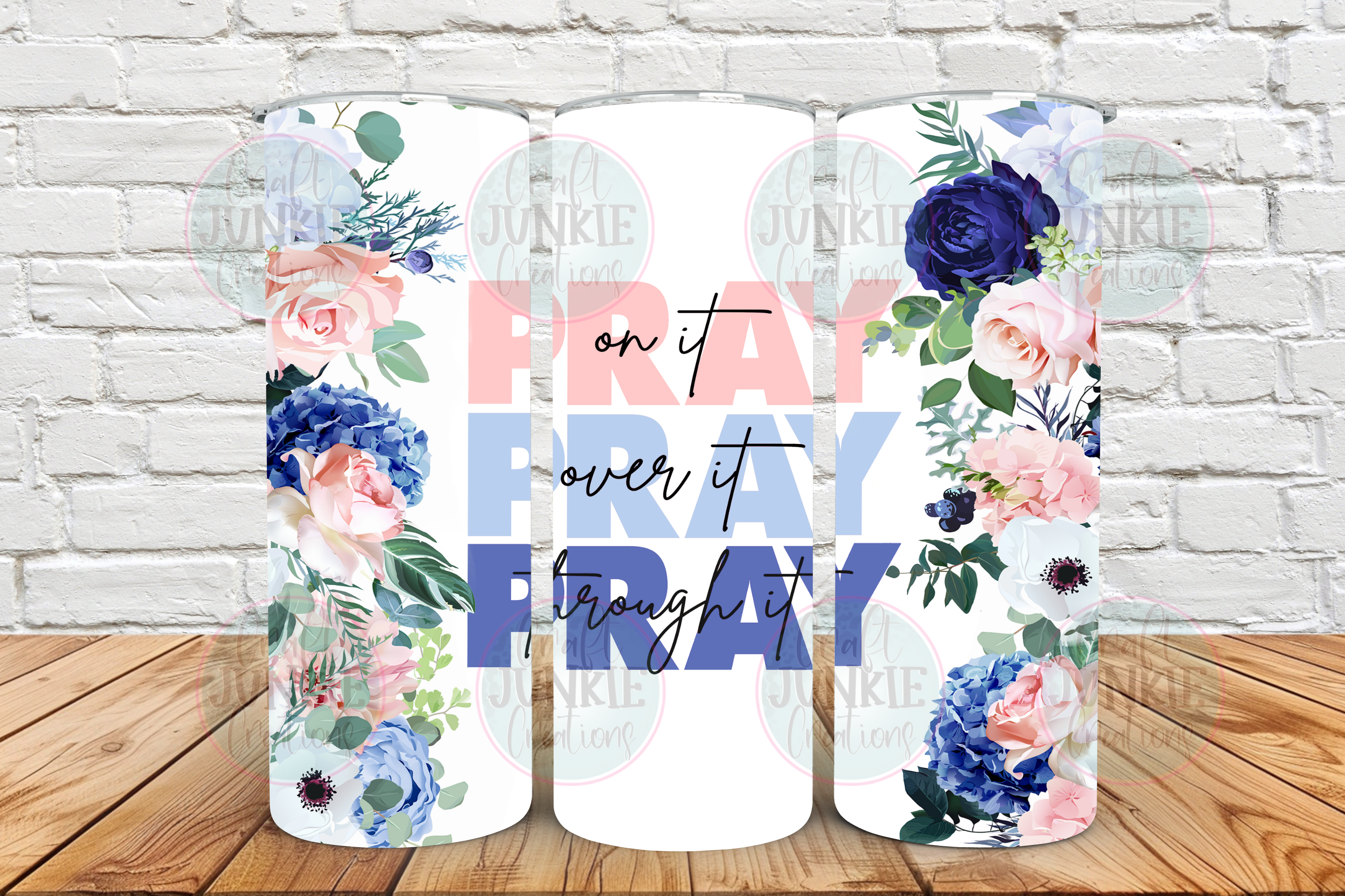Pray Floral 20 oz Tumbler