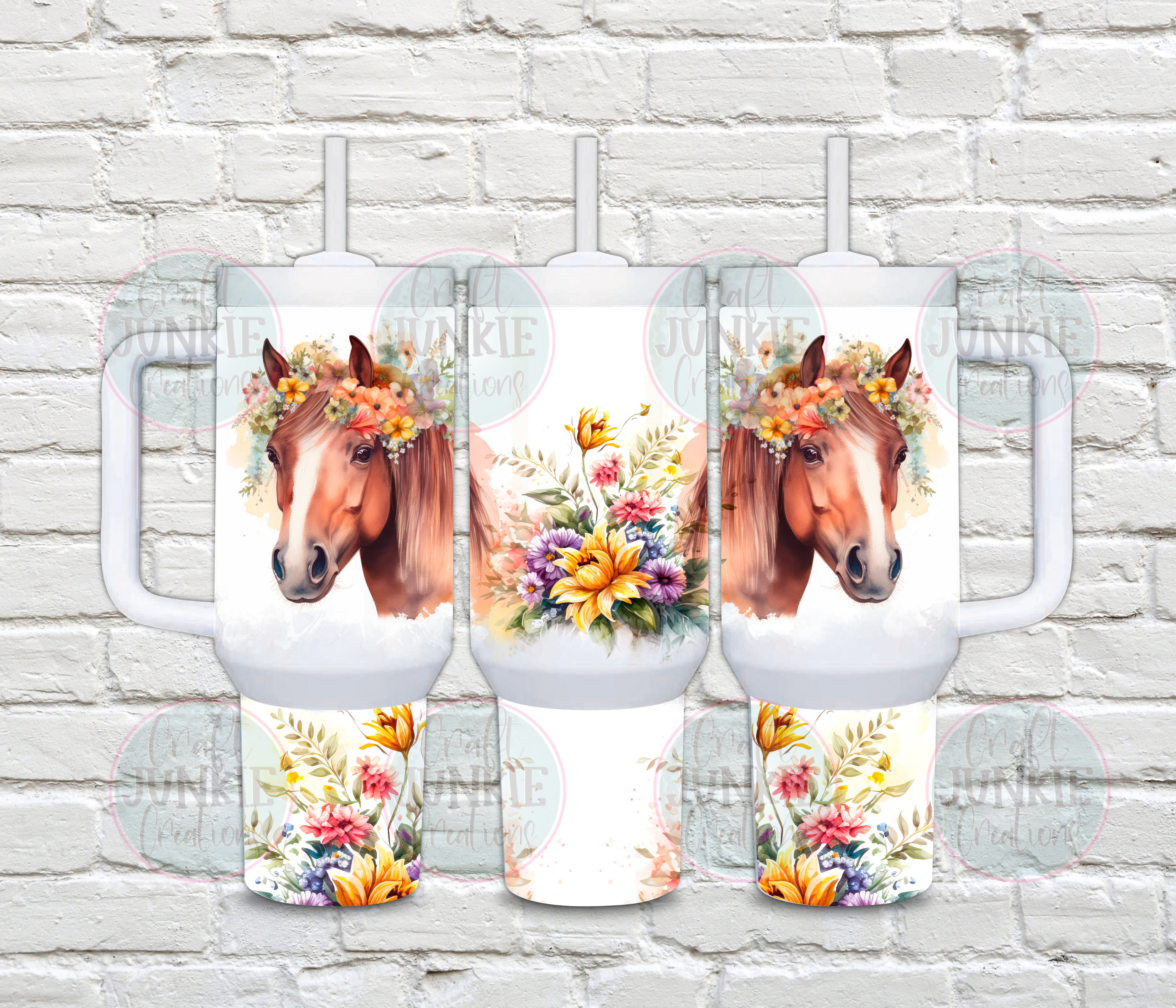 Wildflower Horse 40 oz Tumbler