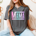 Mama checkered rainbow Tee