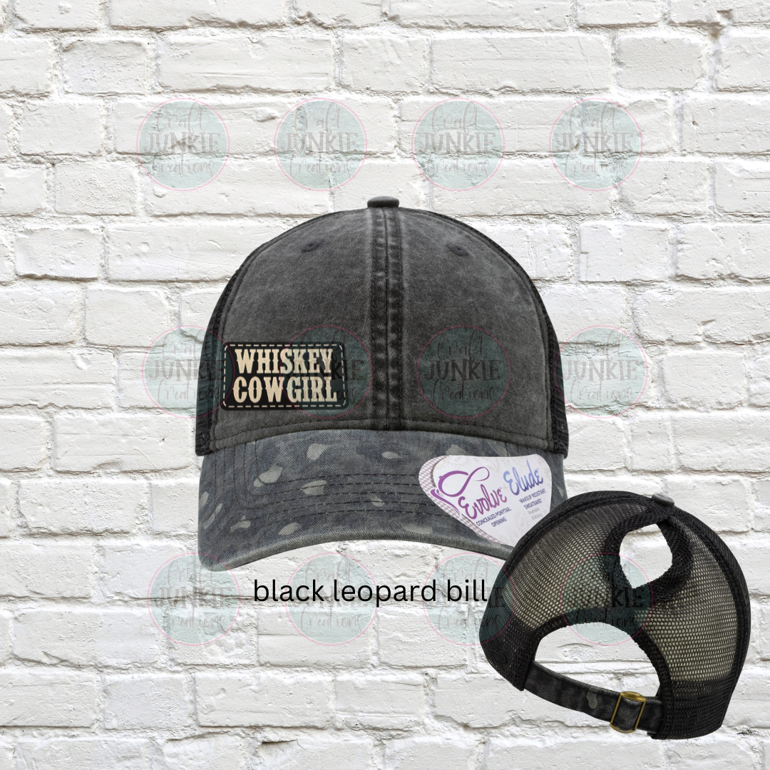 Whiskey cowgirl Infinity Pony Hat