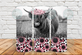 Daisies & leopard highland cow 20 oz Tumbler