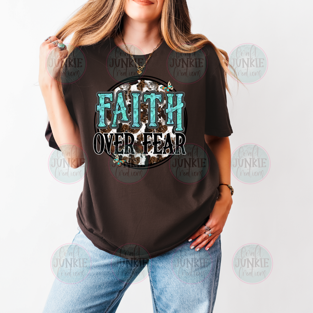 Faith over fear western Tee