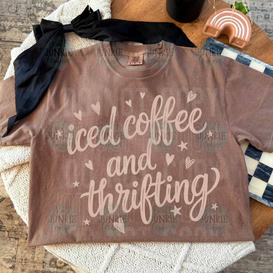 Iced coffee & thrifting Tee