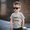 Boy who loves diggers kids Tee