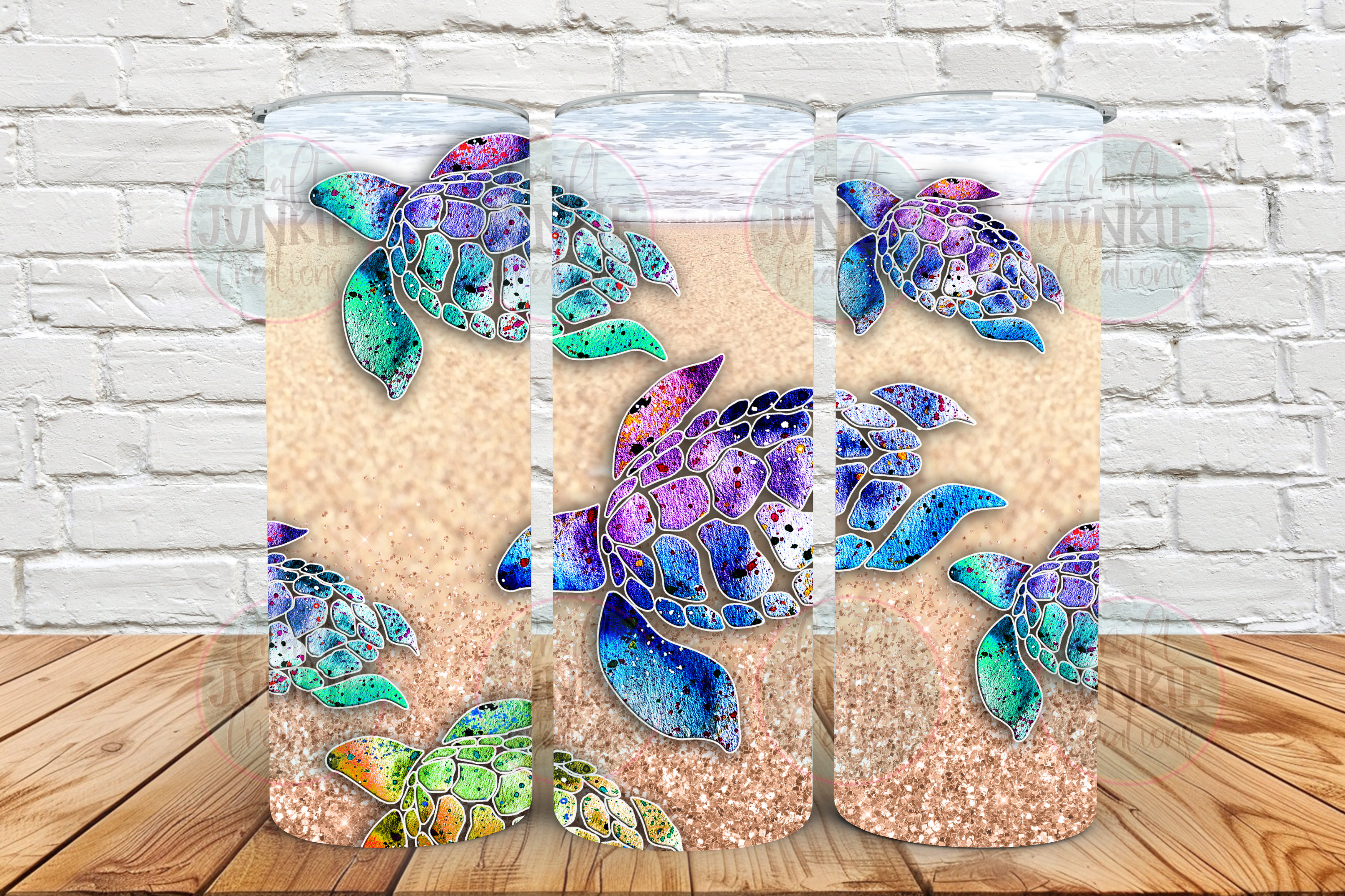 Neon sea turtles 20 oz Tumbler