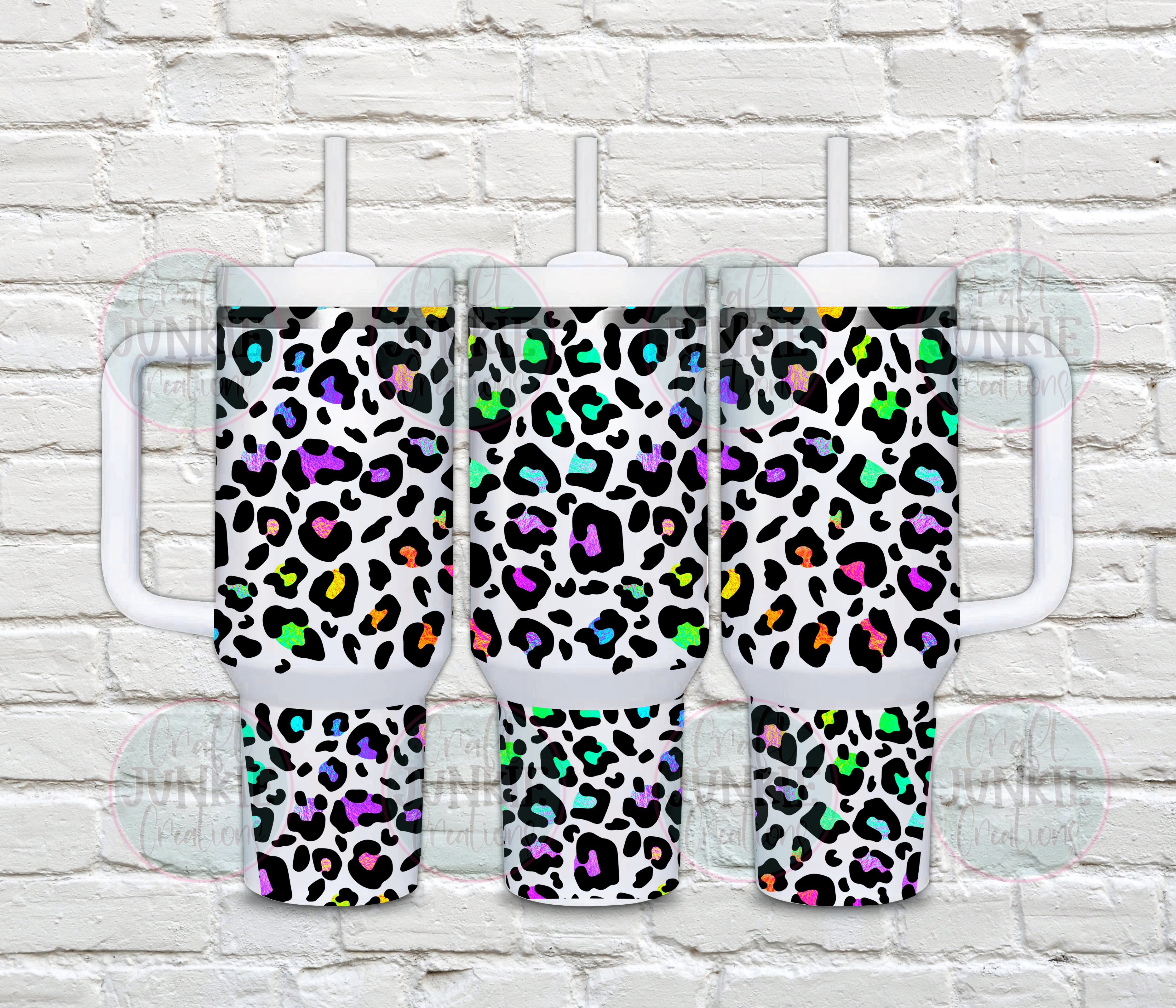 Rainbow Leopard 40 oz Tumbler