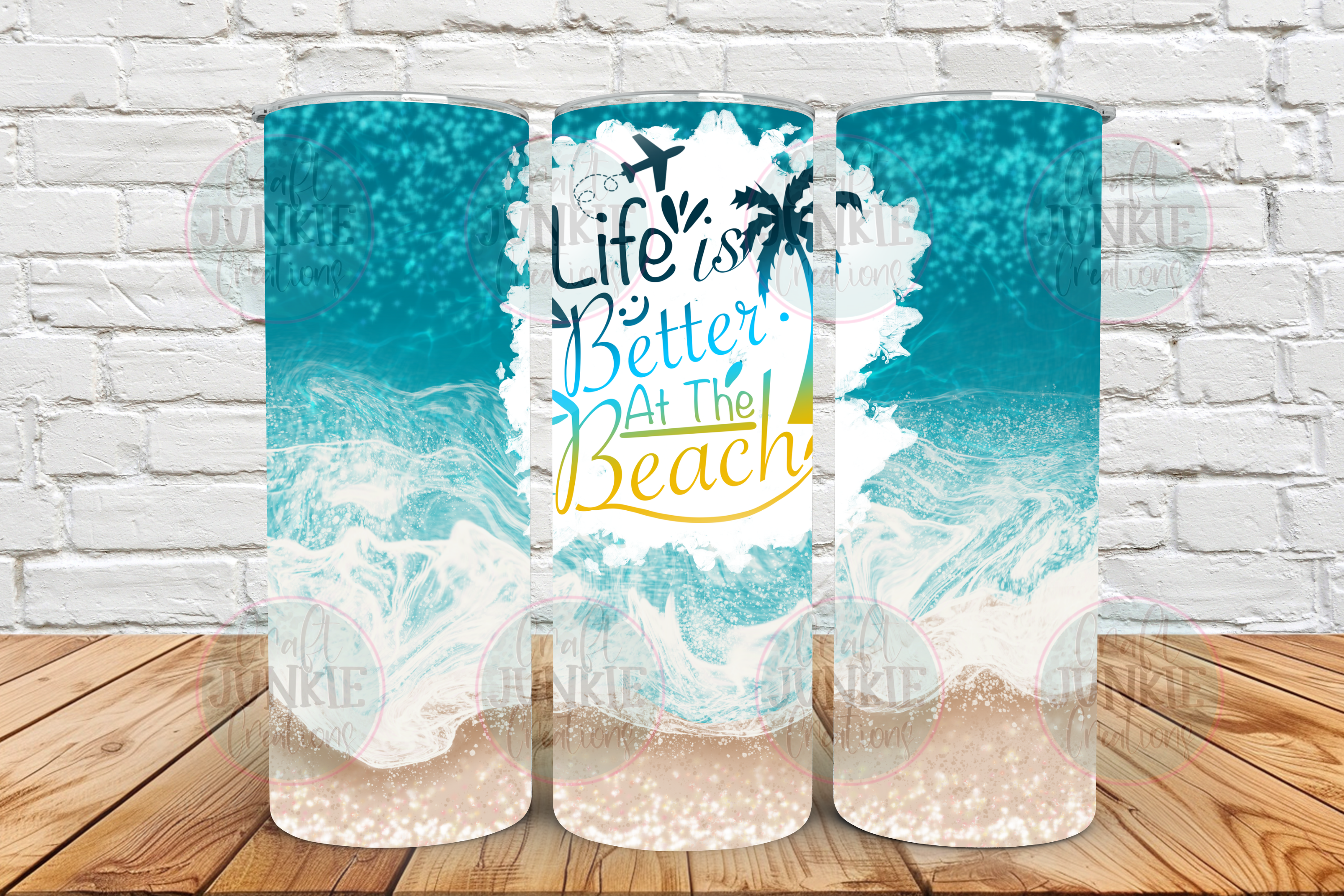 Life is better at the beach 20 oz Tumbler