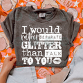 I would rather seperate glitter Tee