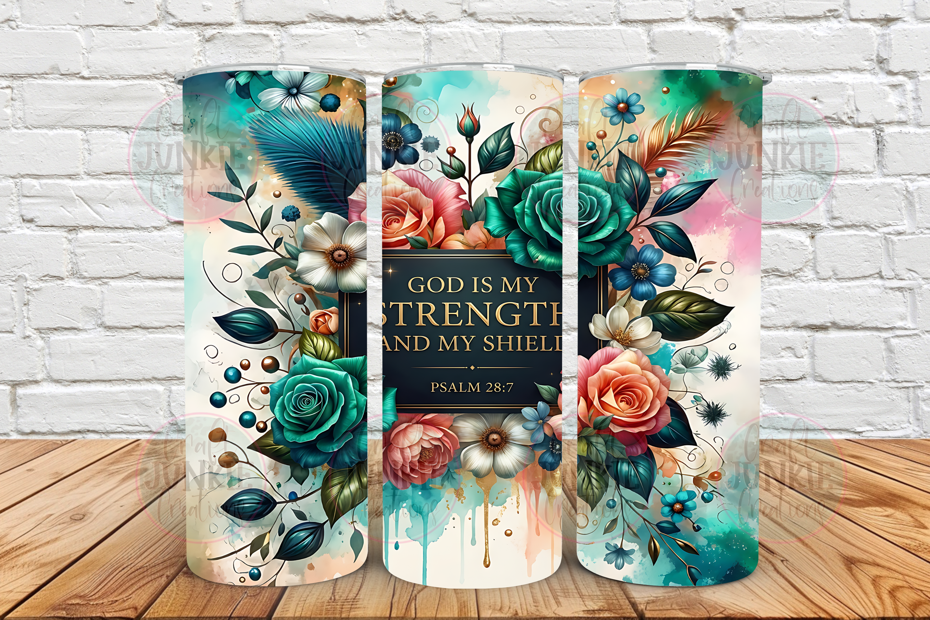 God is my strength & my shield 20 oz Tumbler