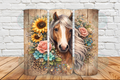 Floral horse 20 oz Tumbler