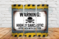 Warning highly sarcastic 20 oz Tumbler