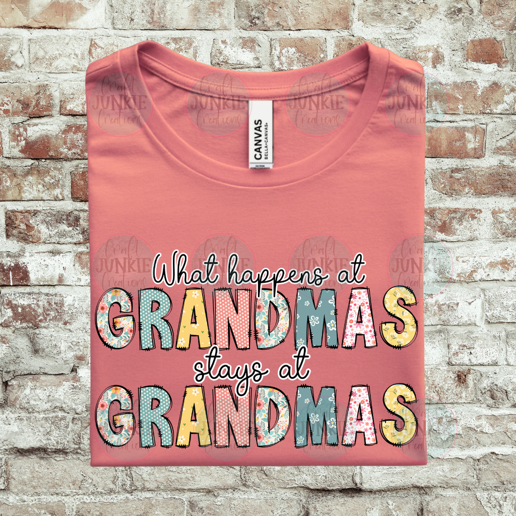What happens at Grandma Custom Name Tee