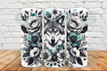 Floral wolf 20 oz Tumbler