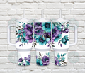 Teal & Purple Floral 40 oz Tumbler