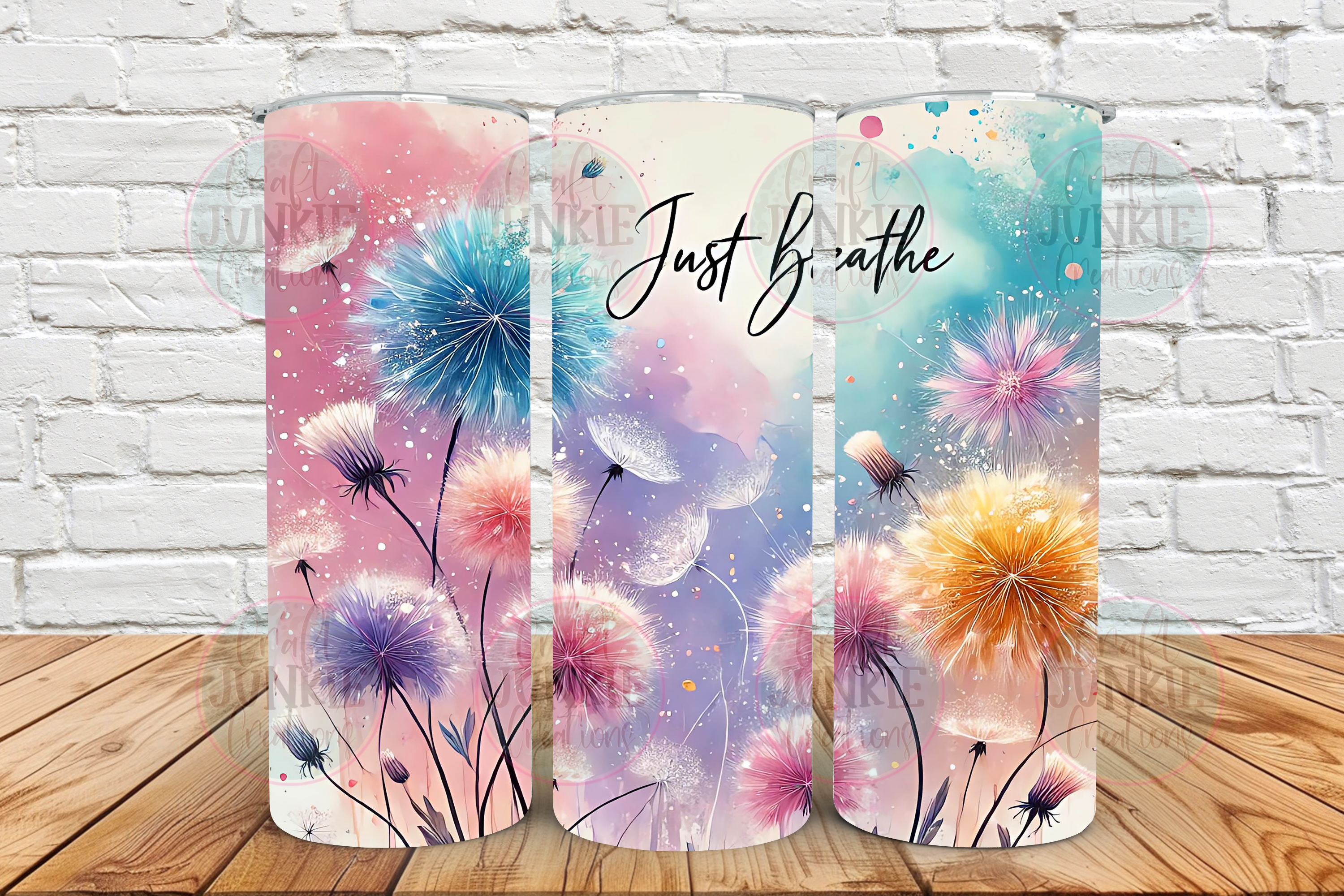 Just breathe 20 oz Tumbler