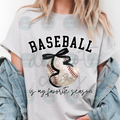 Baseball is my favorite season long bow Tee